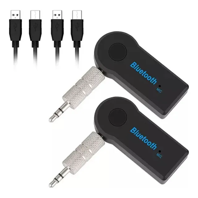 2 Pzs Receptor Bluetooth Usb Auto Microfono Manos Libres