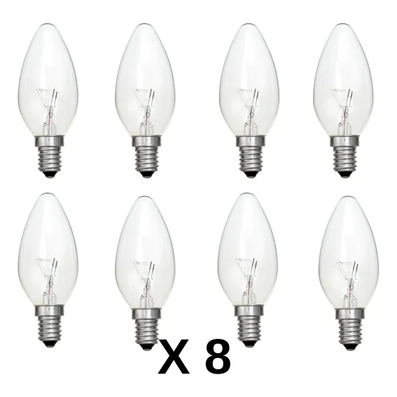 Bombillo Rosca E14 Tipo Vela Lamparas Pack