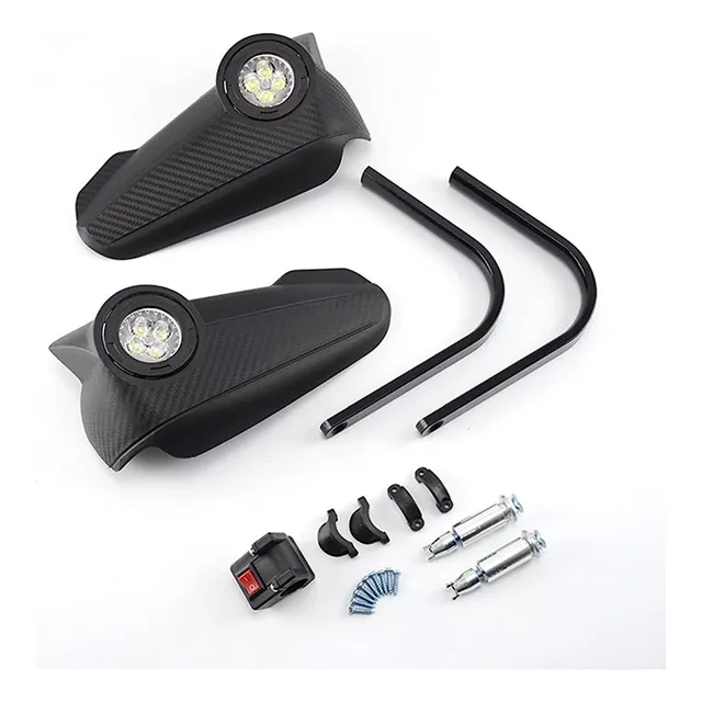 Protector  Levas Para Moto Universal Luz Led 