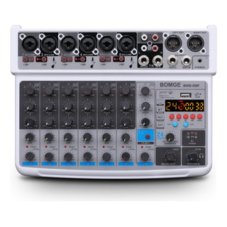 Bomge Blanco Mezclador De Sonido Bluetooth De 8 Canales, Dsp Bomge Blanco Mezclador De Sonido Bluetooth De 8 Canales, Dsp