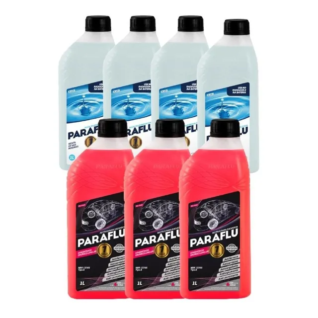 Kit Aditivo Radiador Concentrado Rosa Gol G4 1.0 7l