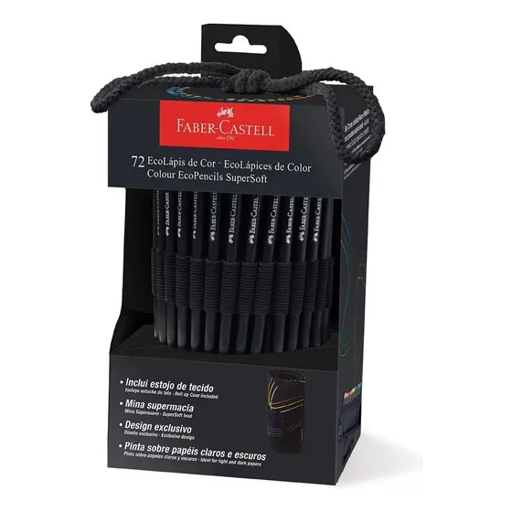 Lápis De Cor 72 Cores Faber Castell Supersoft Estojo Colour