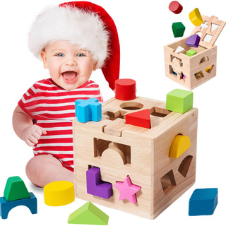 Montesori Cubos De Madera Juguetes Forma Para Bebe 13 Piezas Montesori Cubos De Madera Juguetes Forma Para Bebe 13 Piezas