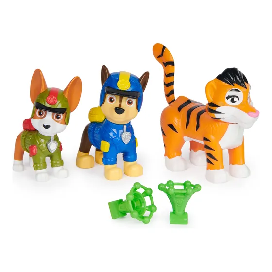 Paw Patrol Set De Juego 3 Figuras Jungle Pups + Accesorios