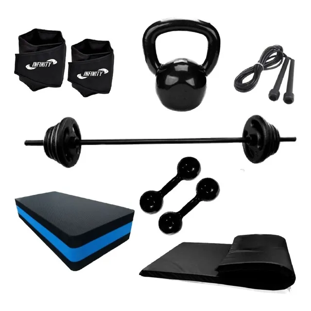 Kit Aeróbico Fitness Ginástica + Kit Pump 16kg