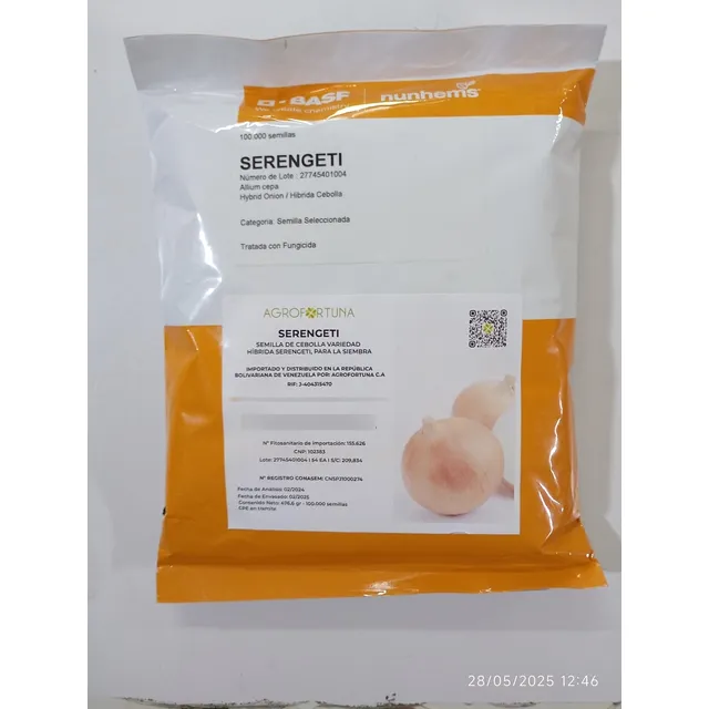 Semilla De Cebolla  Serengeti Nunhems 100.000 Und