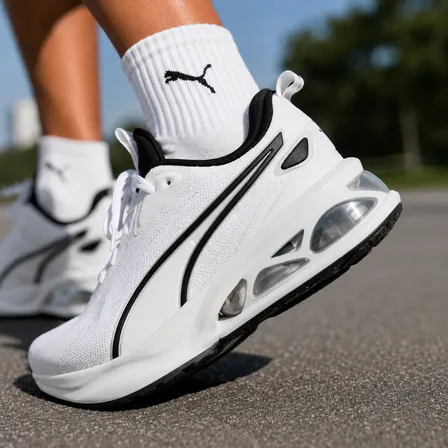 Tênis Masculino Puma Cell Solar Branco Corrida Caminhada