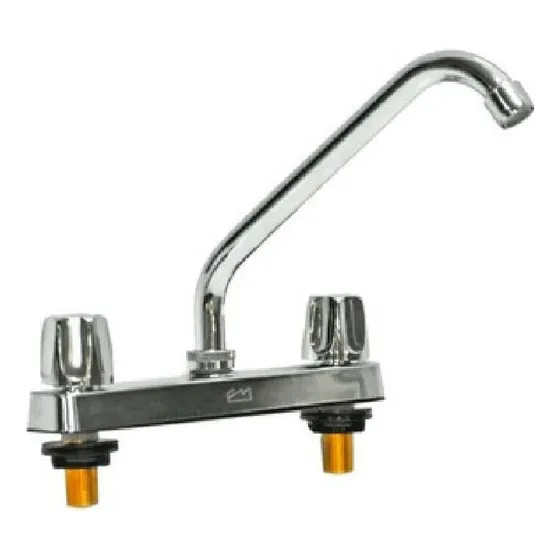 Llave Para Lavaplatos Doble Cromada 8  Fermetal Gri-17