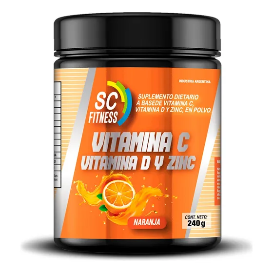 Suplemento Sc Fitness Vitamina C D Zinc 240g Polvo