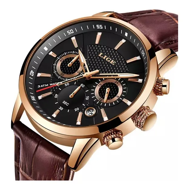 Reloj Marca Lige Metal Y Piel. Nuevos.