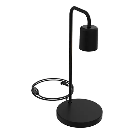 Lampara Mesa De Luz Velador Vintage Led Escritorio Negro