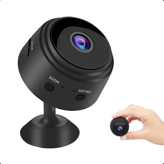 Mini Câmera Ip A9 Visão Noturna Espiã Gravador Voz E Imagem Preto