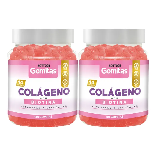 Colageno Para Adultos Gomitas Sottcor 130 Gomitas