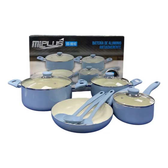 Bateria Ollas 10 Piezas Aluminio Antiadherente
