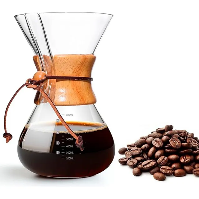 Cafetera Chemex Vidrio Y Madera 800ml