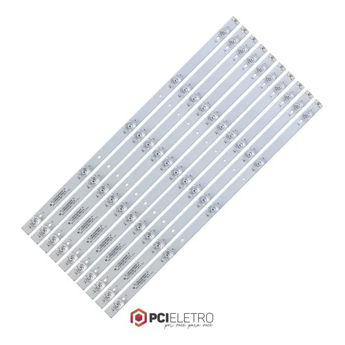 Kit 10 Barras Compatível Com Ph55A16 Ph55A16Dsgwa Televisão 55 Polegadas Pci Eletroparts