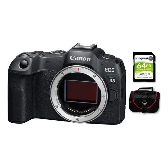 Cámara Canon Eos R8 (cuerpo Solo) + Kit Básico De Accesorios Negro | Cuotas sin interés