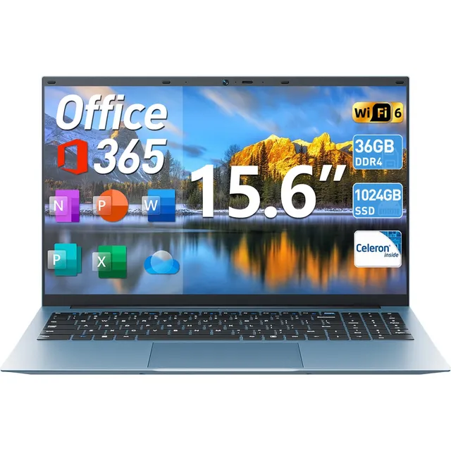 Laptop Naclud De 15.6 Pulgadas, 36gb Ram 128gb Emmc+1024gb