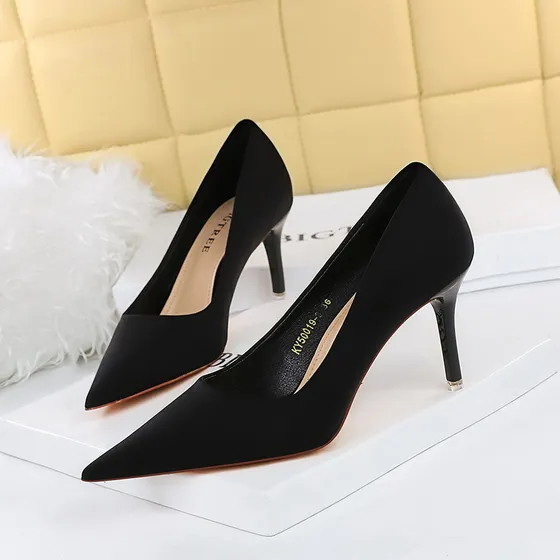 Sapatos Femininos Bigtree 18249-a2 De Salto Alto E Bico Fino