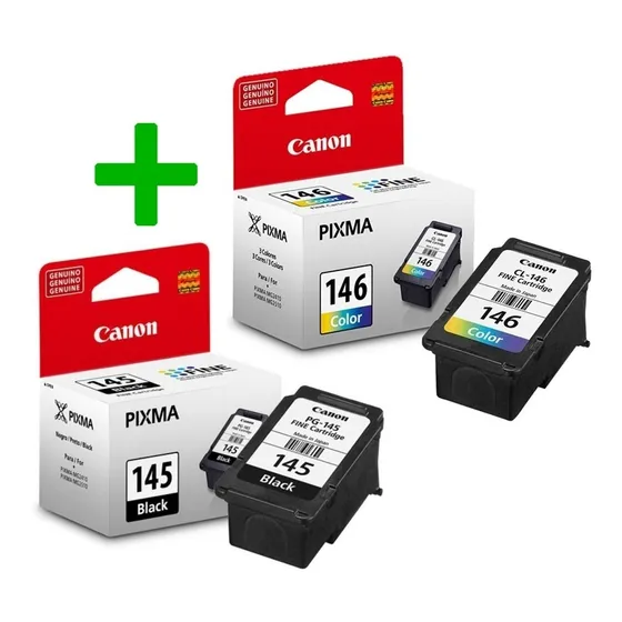 Kit Pack Cartuchos Originales Canon Pg 145 Y Cl 146 Oferta