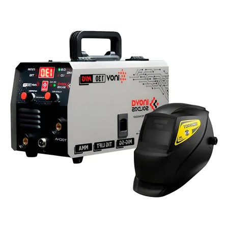 Solda Inversora Mig 130 + Máscara Arc Solar 4k Automática