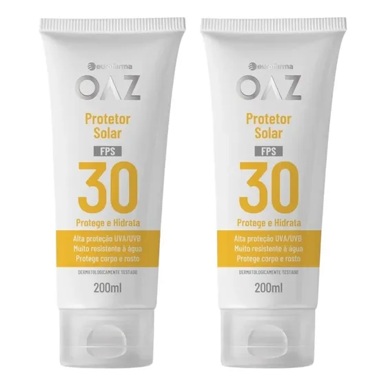Kit Protetor Solar Oaz Fps30 Corpo E Rosto Com 2un De 200ml