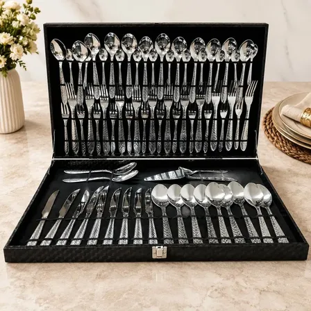 Conjunto Talheres 76 Peças Hammer Sunshine Inox Completo