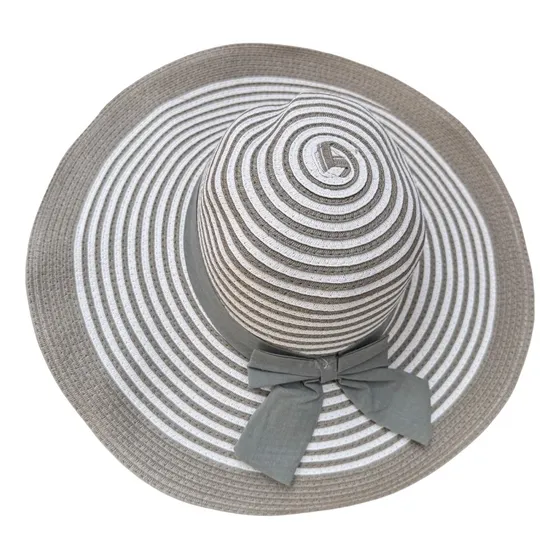 Sombrero De Playa Verano Para Mujer Oasis Ajustable - Gris