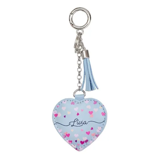 Chaveiro Couro Personalizado Com Nome Amor Rosa