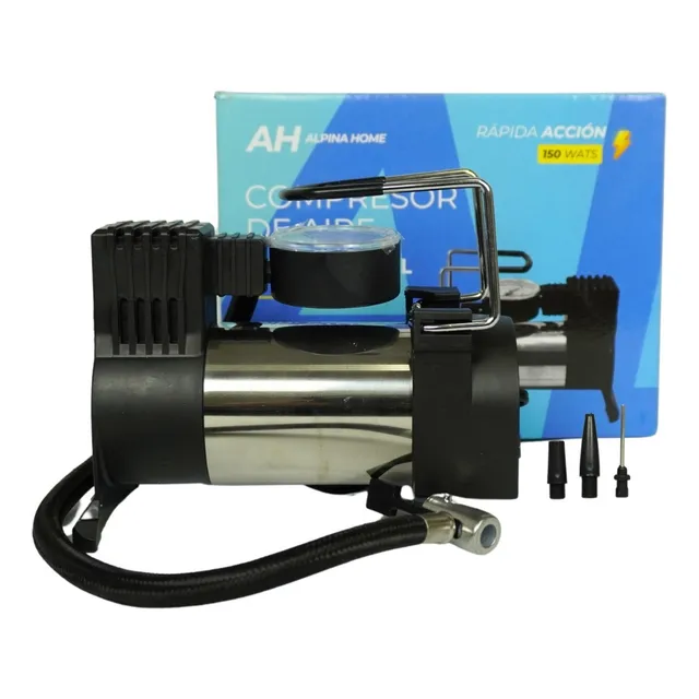 Compresor De Aire Mini Portátil Auto Moto Bici Alpina Oficia