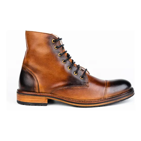 Bota Borcego Capone Hombre Cuero Vacuno Aleshandra