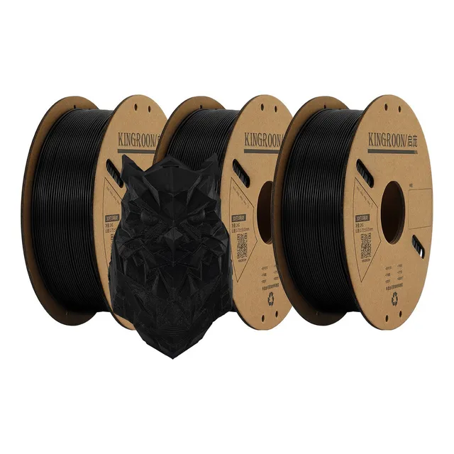 Kingroon Filamento Pla 3kg 1.75mm Para Impresora 3d Color 3kg Black Pla