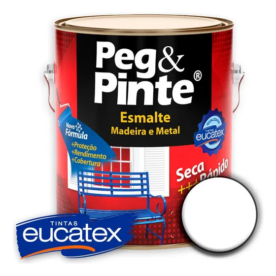 Tinta Esmalte Sint Peg & Pinte Branco Brilhante 3,6l