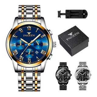Reloj Hombre Analógo Con Fechador Acero Cuarzo Casual Reloj Hombre Analógo Con Fechador Acero Cuarzo Casual