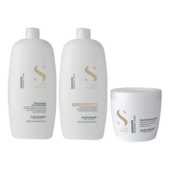 Kit Semi Di Lino Alfaparf Shampoo, Condicionador E Máscara
