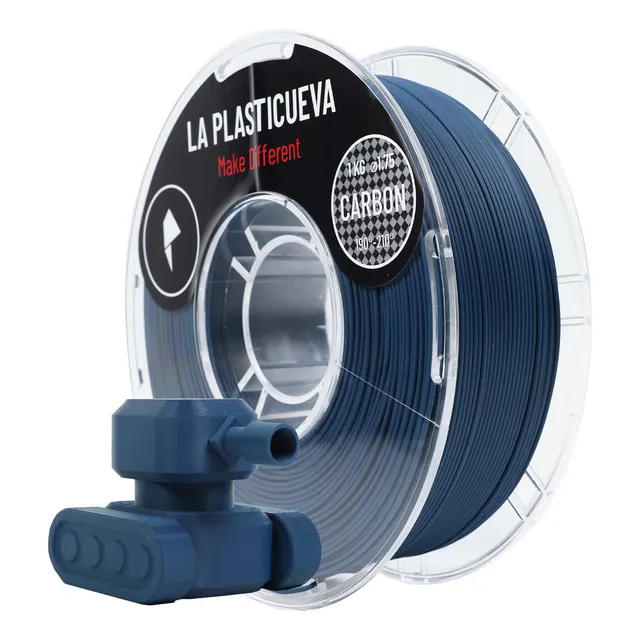 Filamento Pla De Fibra De Carbono 1.75mm 1kg La Plasticueva Color Azul