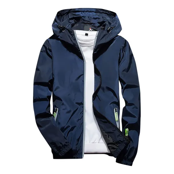 Abrigo E Para Hombre, Color Puro, Sudadera Con Capucha, Tall