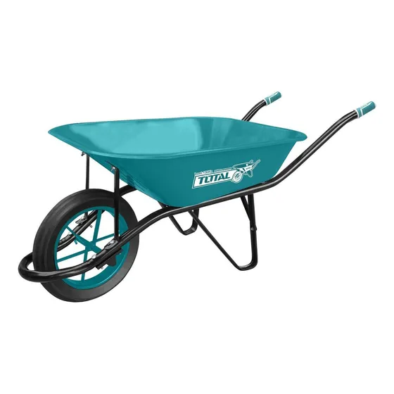 Carretilla Total - 130kg 65l, Acero, Rueda Maciza 16''