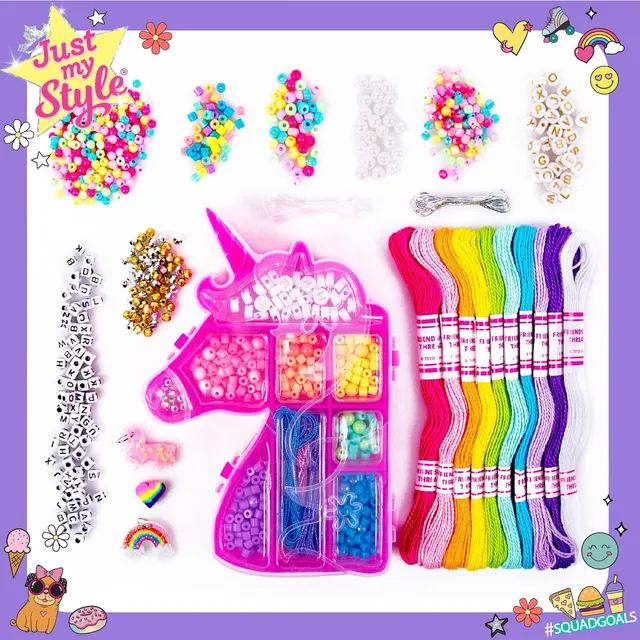 Juego Kit De Acesorios Para Hacer Pulseras Amistad Unicornio