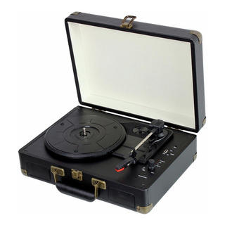Tocadiscos De Vinilo Negro Retro Portátil Con Bluetooth Tocadiscos De Vinilo Negro Retro Portátil Con Bluetooth