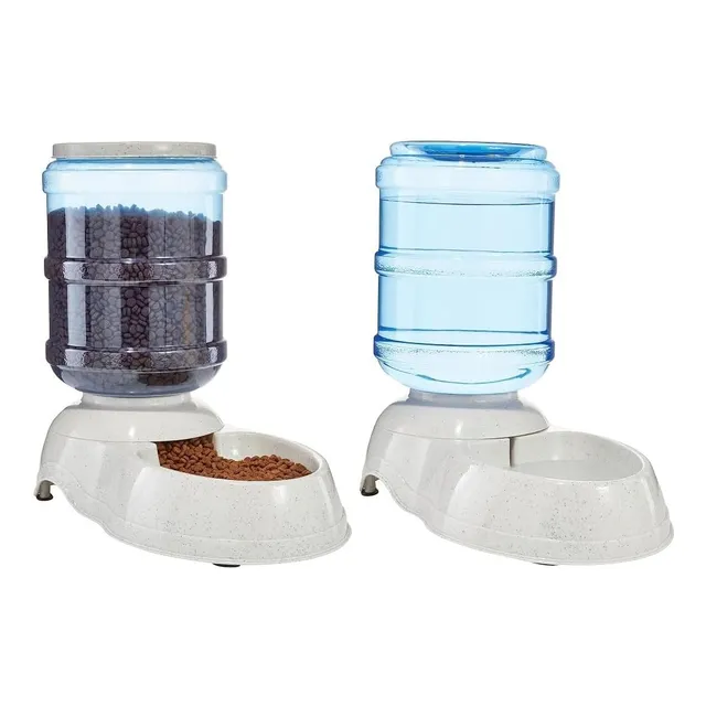 Set Dispensador Bebedero Comedero Para Mascotas Perro Gato