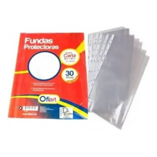 Hojas (fundas) Protectoras Transparente - 100 Unidades