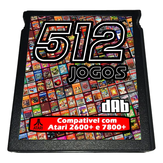 512 Jogos Atari Multicart Compatível Com 2600+ E 7800+