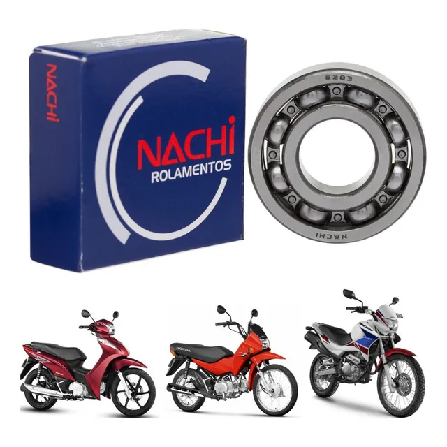 Rolamento Nachi 6203 Eixo Biz 125-pop 100 -embreagem Neo 115