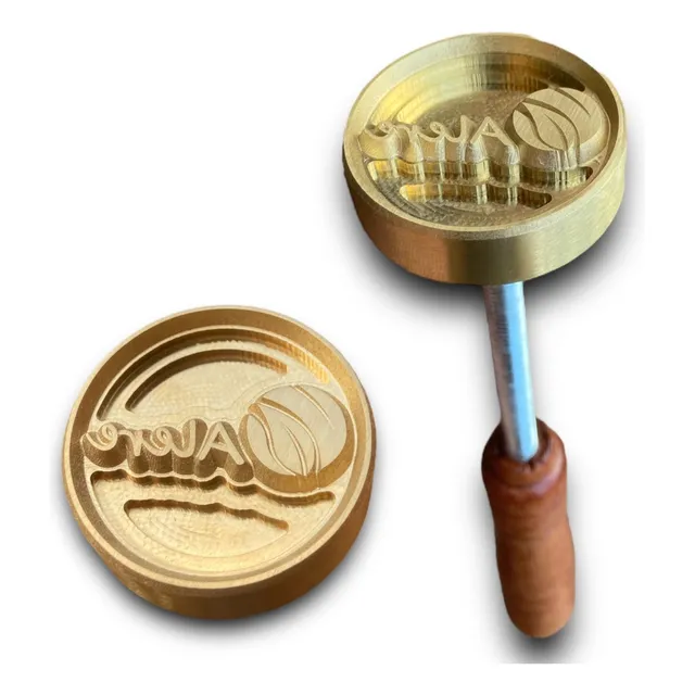 Carimbo Latão Bronze 4x1 Ou 3x2cm (á Fogo Ou Ferro De Solda)