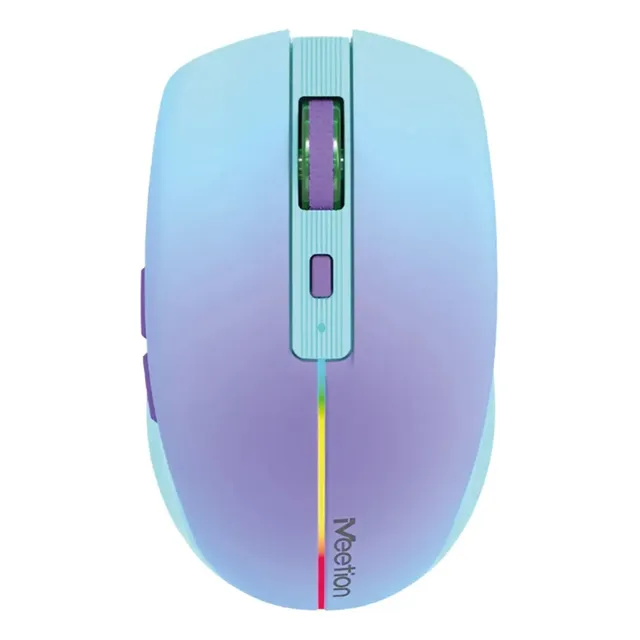 Mouse Inalámbrico Meetion Btm002 Luz Led 6 Botones Febo Color Violeta