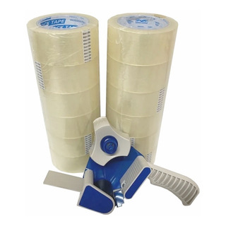 Kit Aplicador De Fita Adesiva Com 1 Rolo De Fita 45x100mts Kit Aplicador De Fita Adesiva Com 1 Rolo De Fita 45x100mts