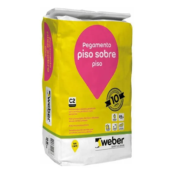 Adhesivo Piso Sobre Piso 25kg Weber