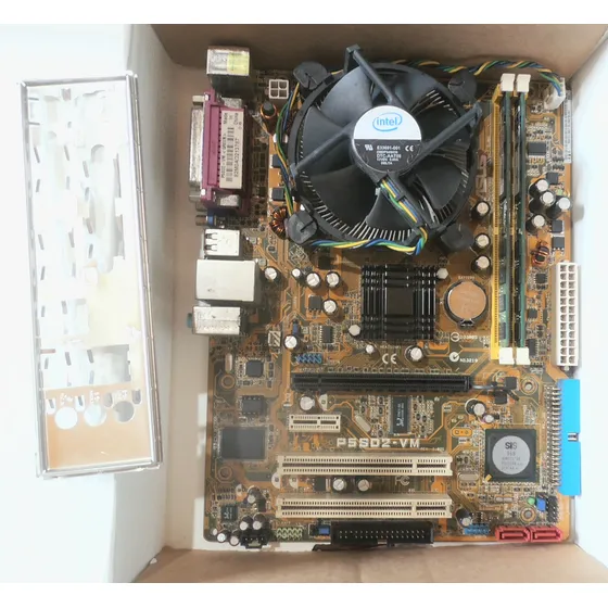 Kit Placa Mãe Asus P5sd2-vm Core 2 Duo E7500 4gb Ddr2