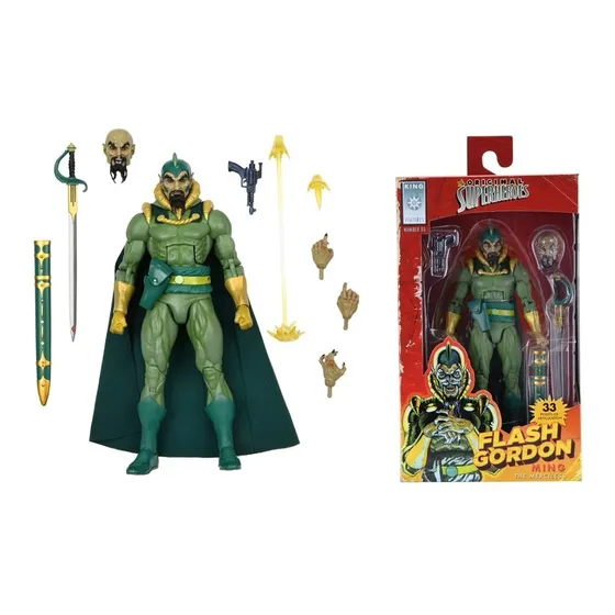 Defensores Figura Muñeco Juguete Ming Vs Flash Gordon Neca 